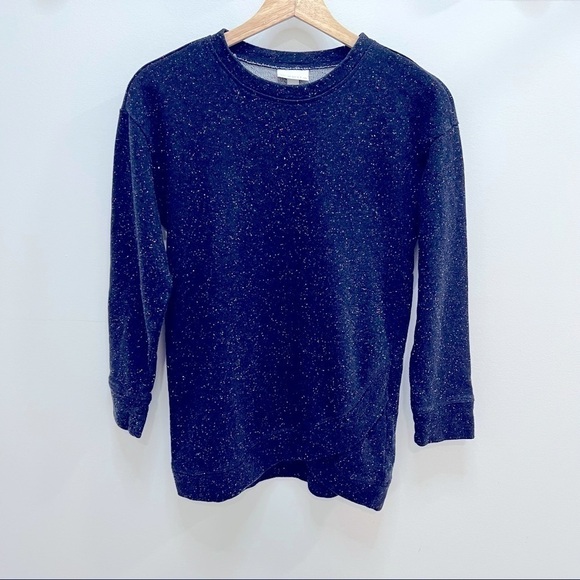 speckled Sweatshirt w/ Tulip Cut on Front - Picture 1 of 6